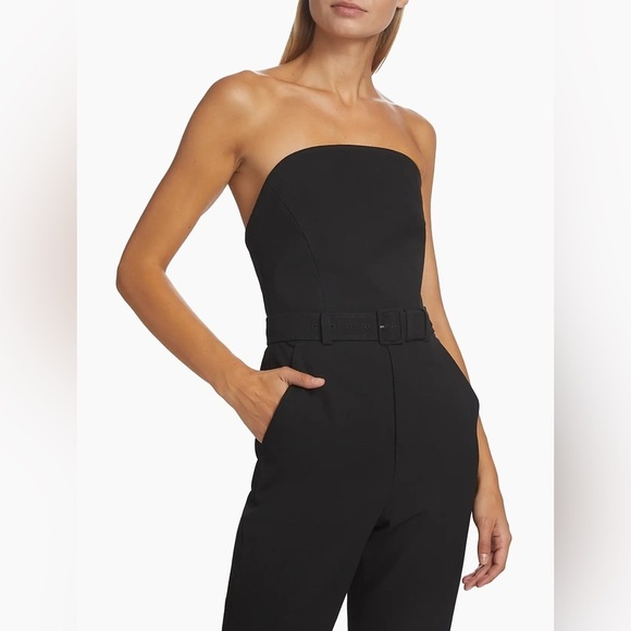 NWT A.L.C. Kate Strapless Belted Jumpsuit Black Size 2 – Missing Belt - Picture 3 of 9